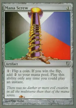Mana Screw - Medium Play MTG Unhinged - Image 1