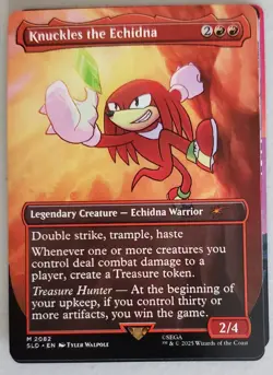 Knuckles the Echidna Secret Lair Drop Regular Magic Mtg Sonic - Image 1