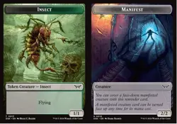 1x Insect (13) // Manifest (18) Token MTG Duskmourn: House of Horror NM Magic Re - Image 1