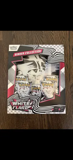 Pokemon White Flare Binder Collection 1 Binder & 5 Boosters Factory Sealed - Image 1