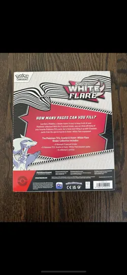 Pokemon White Flare Binder Collection 1 Binder & 5 Boosters Factory Sealed - Image 2