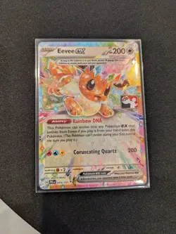 2025 Pokemon Stamped Prize Pack Series 7 Eevee EX #075 Near Mint Holo - Image 1