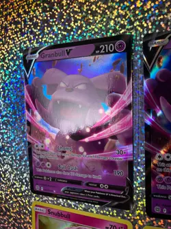 Pokemon TCG: 057/172 Granbull V (x2); Detective Pikachu Holo 15/18 Snubull (x2) - Image 4