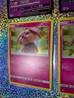 Pokemon TCG: 057/172 Granbull V (x2); Detective Pikachu Holo 15/18 Snubull (x2) - Image 5