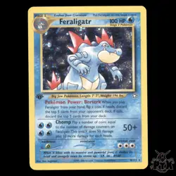 Feraligatr Holo #4/111 1st Edition Neo Genesis LP/MP Pokemon 2000 - Image 1