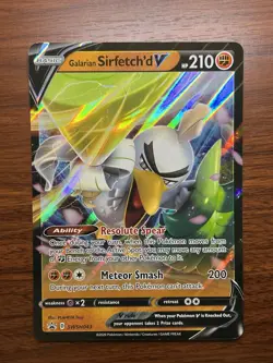 Galarian Sirfetch’d V SESH043 PROMO BLACK STAR JUMBO OVERSIZED Pokemon Holo - Image 1