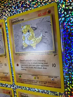 2000 Pokemon TCG Base Set 2 Regular Non-Holo 91/130 Sandshrew (x4) - Image 3
