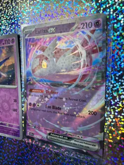 Pokemon TCG: Surging Sparks 076/191 Latias ex; Reverse Holo 073/182 Latios - Image 3