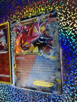 Pokemon: Promo XY173 Volcanion EX; Evolutions Reverse Holo 92/108 Fire Energy - Image 4