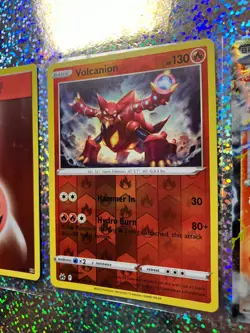 Pokemon: Promo XY173 Volcanion EX; Evolutions Reverse Holo 92/108 Fire Energy - Image 5