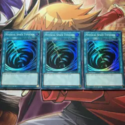 Yugioh! Playset 3x Mystical Space Typhoon Rare - RA02-EN048 1st Edition SR - Eng - Image 1