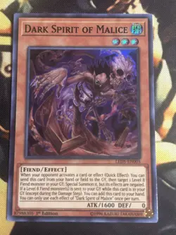 Yugioh: Dark Spirit of Malice - LED5-EN003 - Super Rare - 1st Edition NM - Image 1