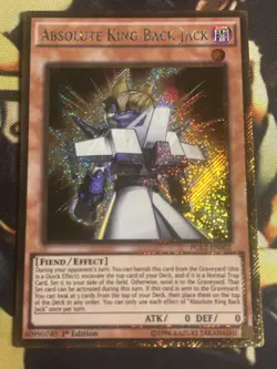 Yugioh: Absolute King Back Jack - PGL2-EN002 - Gold Secret Rare - 1st Edition NM - Image 1
