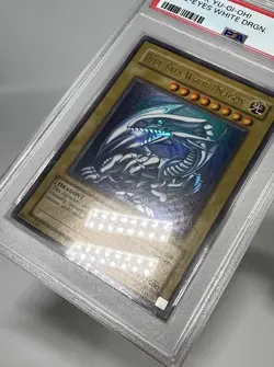 BLUE EYES WHITE DRAGON 2002 SDK YU-GI-OH YUGIOH CARD STRONG HOLO BLEED NM PSA 7 - Image 4