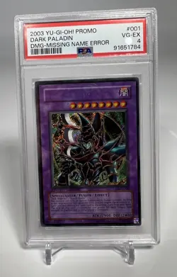 Yugioh Dark Paladin Duel Master’s Guide - Missing Name Error Misprint PSA POP 1 - Image 2