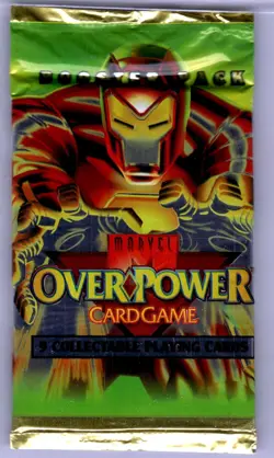 1995 Marvel Comics Over Power Trading Card Booster pack Pack Art Iron Man - Image 1