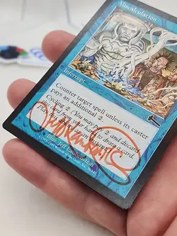 Miscalculation SIGNED RED Jeff Laubenstein Urza's Legacy MTG Magic *CCGHouse* - Image 3