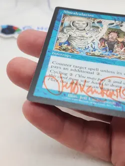 Miscalculation SIGNED RED Jeff Laubenstein Urza's Legacy MTG Magic *CCGHouse* - Image 4