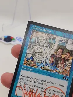 Miscalculation SIGNED RED Jeff Laubenstein Urza's Legacy MTG Magic *CCGHouse* - Image 5