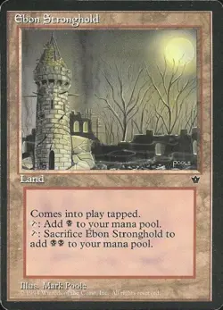 Ebon Stronghold - Light Play MTG Fallen Empires - Image 1