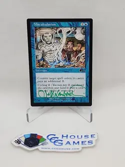 Miscalculation SIGNED GREEN Jeff Laubenstein Urza's Legacy MTG Magic *CCGHouse* - Image 1