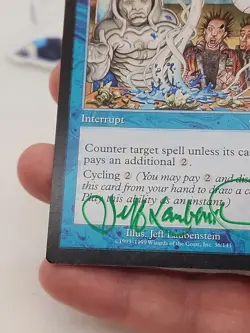 Miscalculation SIGNED GREEN Jeff Laubenstein Urza's Legacy MTG Magic *CCGHouse* - Image 4