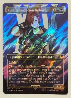G'raha Tia, Scion Reborn Borderless Surge Foil - Mythic - Final Fantasy MTG - Image 1