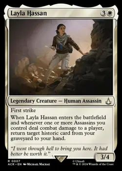 1x Layla Hassan MTG Assassin's Creed NM Magic Regular - Image 1