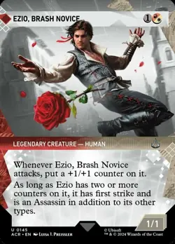 1x (145) Ezio, Brash Novice - SHOWCASE MTG Assassin's Creed NM Magic Regular - Image 1