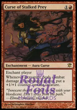 Curse of Stalked Prey 1x FOIL ISD MTG Innistrad Rare MINT red - Image 1