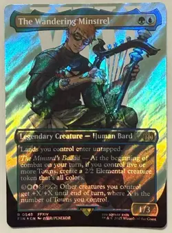 The Wandering Minstrel Borderless Surge Foil - Final Fantasy MTG - Image 1