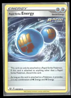 2021 Battle Styles Set Pokemon Card 140 Rapid Strike Energy NM - Image 1