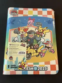 Pokemon 2025 World Championships Anaheim Exclusive Pikachu 9-Pocket Card Binder - Image 1