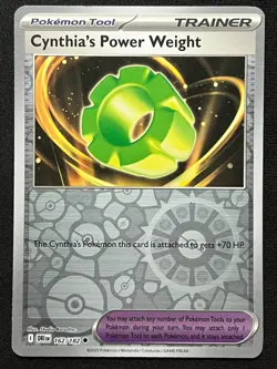 Cynthia's Power Weight 162/182 Pokemon Tool Destined Rivals Reverse Holo - Image 1