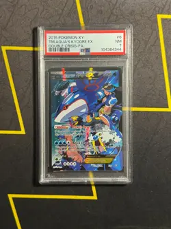 Team Aqua's Kyogre EX 6/34 Pokemon TCG Double Crisis Holo PSA 7 NM - Image 1