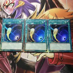Yugioh! Playset 3x Cosmic Cyclone Collector Rare - RA02-EN061 1st Edition - ENG - Image 1