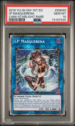 I:P Masquerena Yugioh 2019 CHIM-EN049 Starlight Rare 1st Edition PSA 10 - Image 1