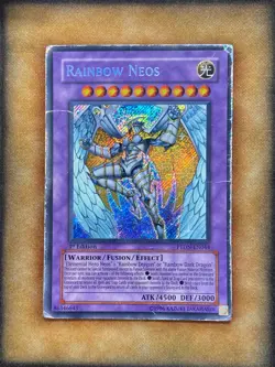 Yugioh Rainbow Neos PTDN-EN044 Secret Rare 1st Ed DAMAGED - Image 1