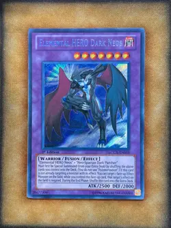 Yugioh Elemental HERO Dark NEos LCGX-EN059 Secret Rare 1st Ed LP - Image 1