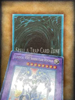 Yugioh Elemental HERO Shining Flare Wingman LCGX-EN050 Secret Rare MP - Image 3