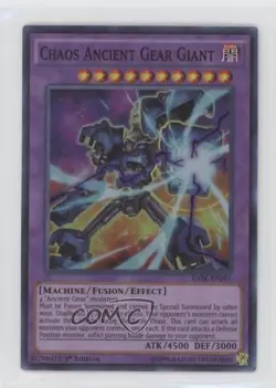 Super Rare - Chaos Ancient Gear Giant 1st Ed. YuGiOh Raging Tempest #RATE-EN041 - Image 1