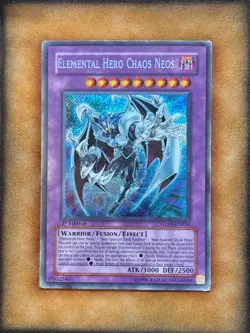Yugioh Elemental Hero Chaos Neos GLAS-EN036 Secret Rare 1st Ed MP - Image 1