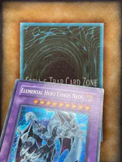Yugioh Elemental Hero Chaos Neos GLAS-EN036 Secret Rare 1st Ed MP - Image 2