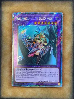 Yugioh Dark Magician Girl the Dragon Knight RA03-EN258 Platinum Secret 1st Ed NM - Image 1