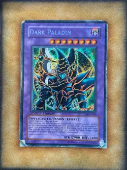 Yugioh Dark Paladin DMG-001 Secret Rare Limited Edition DAMAGED CONDITION - Image 1