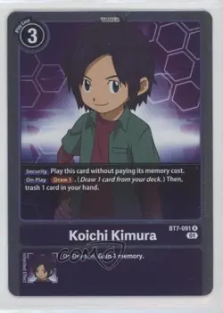 2021 Digimon Card Game - Next Adventure Rare Koichi Kimura #BT7-091 - Image 1