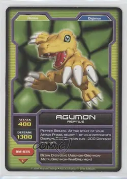 2005 Digimon - Digital Monsters Collectible Card Game Agumon #DM-035 - Image 1