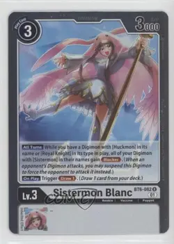 2021 Digimon Card Game - Double Diamond Rare Sistermon Blanc #BT6-082 - Image 1