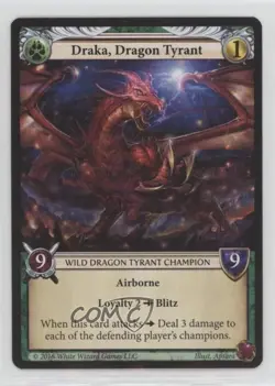 2016 Epic Card Game - Tyrants: Draka's Rage Draka Dragon Tyrant #DRDT - Image 1