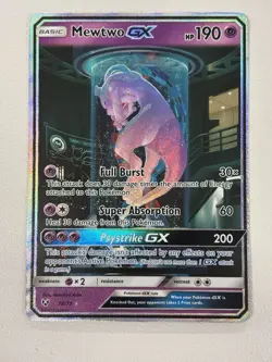 Pokemon Mewtwo GX TCG Shining Legends Holo Card 78/73 Near Mint Condition - Image 1